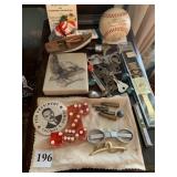 BULLETS, BASEBALL, THOMAS E DEWEY FOR PRES PIN,
