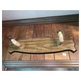 TAXIDERMY DEER HOOF RIFLE RACK AND SMALL MOUNTED