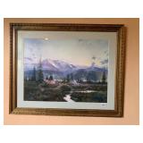 THOMAS KINCADE PRINT, FRAMED AND MATTED, 134/198