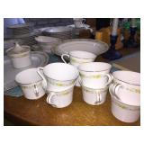 FOUR CROWN CHINA "HILLDALE" SET 8 DINNER PLATES,