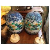 MATCHING HAND PAINTED SWAG LIGHTS, APPROX 16"