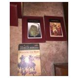 VINTAGE WOOD PUZZLE, BOOKS HOUSEWORK