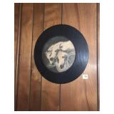 15" ROUND FRAMED HORSE PRINT