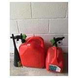 GAS CANS, FUNNEL