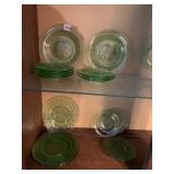 GREEN DEPRESSION PLATES