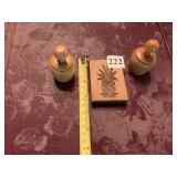 TWO WOODEN BUTTER MOLDS