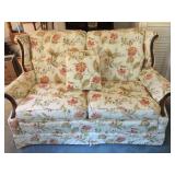 FLOWER LOVE SEAT WOOF FRAME FLOWER PRINT CREAM