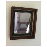 ANTIQUE SHADOWBOX MIRROR 12" X 14"