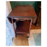DROP SIDE CHERRY TEA CART 29" H X 26" D X 18.5"