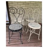 ICE CREAM PARLOR CHAIRS DOUBLE CIRCLE BACK