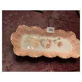 LIMOGES FRAME OVAL HAND PAINTED TRAY 12" L