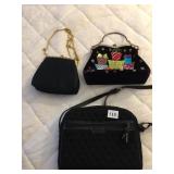 VENDULA W/ BEADED ACCENTS, EVENING BAG W/