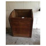 WOOD BIN 24 H 17 W 16 D