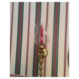 BRASS WALL SCONCES W/ ETCHED SHADES 19"
