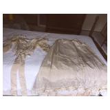2 VINTAGE WEDDING DRESSES 2 PC 11" ACROSS SHOULDER