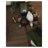 TIN HEART DECORATION SILVER PLATE SLEIGH