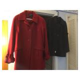 WILL SMITH & LONDON FOG RED WOOL COAT SZ. L