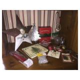 SLEIGH, ANGEL, TRIVETS, CANDLES, STAR SNOW MAN