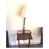 FLOOR LAMP WITH GALLERY 18" W X 13" D X 53" H