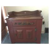 HEYWOOD WAKEFIELD 1 DRAWER 1 DOOR SIDE TABLE W/