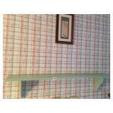 GREEN PAINTED SHELF 46" W X 7" D