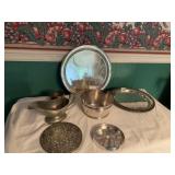 SILVERPLATE GRAVY, ICE BUCKET, ETC.