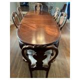 DINING ROOM TABLE 68" X 44" WITH TWO 18" LEAVES