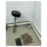 BARBERS STOOL THAT WRAPS AROUND BASE OF CHAIR
