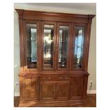 BERNHARDT DINING ROOM TWO PC. CHINA BEVELED GLASS