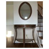 FLAT WALL ENTRANCE TABLE W/ ACCENT MIRROR