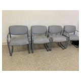 FOUR WAITING ROOM CHAIRS