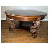 ROUND COFFEE TABLE WITH TURNED LEGS 20.5" H X 38"
