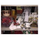 SADLER TEA POT, MENMAR TEA POT, CHRISTMAS CANDLE