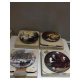 4 COLLECTOR PLATES W/ BOXES
