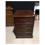 SOLID WOOD 2 DRAWER FILING CABINET