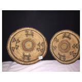 13.5" WOVEN BOWL W/ FIGURES