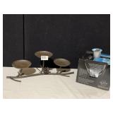 METAL CANDLE STAND AND FULL HIGGINS & BURKE 48