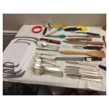 FLATWARE INC CUTCO, CUISINART, HANCKLES KNIVES,