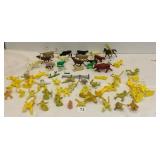 PLASTIC ANIMALS, COWBOYS AND INDIANS