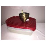 STORAGE CONTAINERS, MORTOR/PESTAL DÉCOR HOLE AT