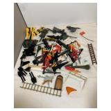 ASSORTED PARTS/PIECES/WEAPONS FROM VARIOUS 80S GI