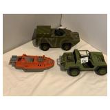 3 VINTAGE 1982/86/87 GI JOE VEHICLES