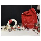 TREASURED SCENE ORNAMENT, DOVES, SANTA WAS HERE