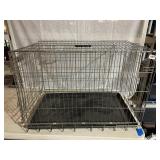 38X22X25 WIRE DOG CRATE WITH PLASTIC LINER PAN