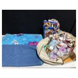 2 YD DENIM FABRIC, 2 YD FROZEN FLEECE FABRIC,