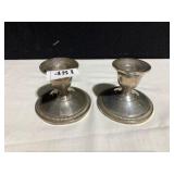 3" MATCHING WEIGHT STERLING FISHER SILVER CANDLE