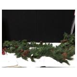 2 PRELIT CHRISTMAS GARLAND WITH PINECONES, APPROX