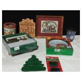 FRAMED BARBARA MOCK CHRISTMAS PICTURE, NEW