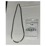 STERLING NECKLACE 28" WIDE LINK
