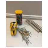 WIND CHIMES, BUNGY CORDS, CLAMPS, ETC.